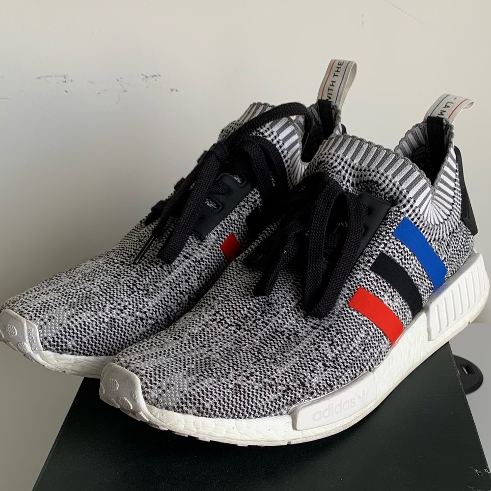 Adidas NMD R1 PK Tri Color Stripes White